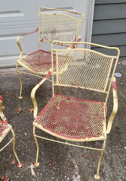 4 Wrought Iron Patio Chairs