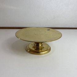 Vintage Brass Large Pillar Candle Holder Base 7” x 3”