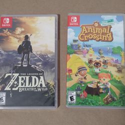 Zelda Breath of the Wild and Animal Crossing Switch