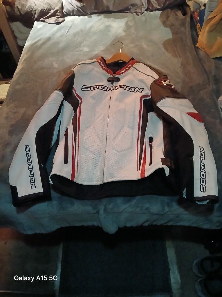 Scorpion Exo Full Leather Race Jacket