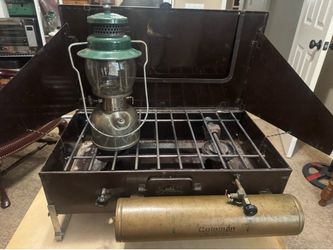 Coleman camping stove and lantern