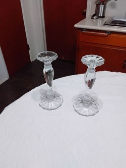 Lead Crystal 10"Tall Candle Sticks from Ireland both for