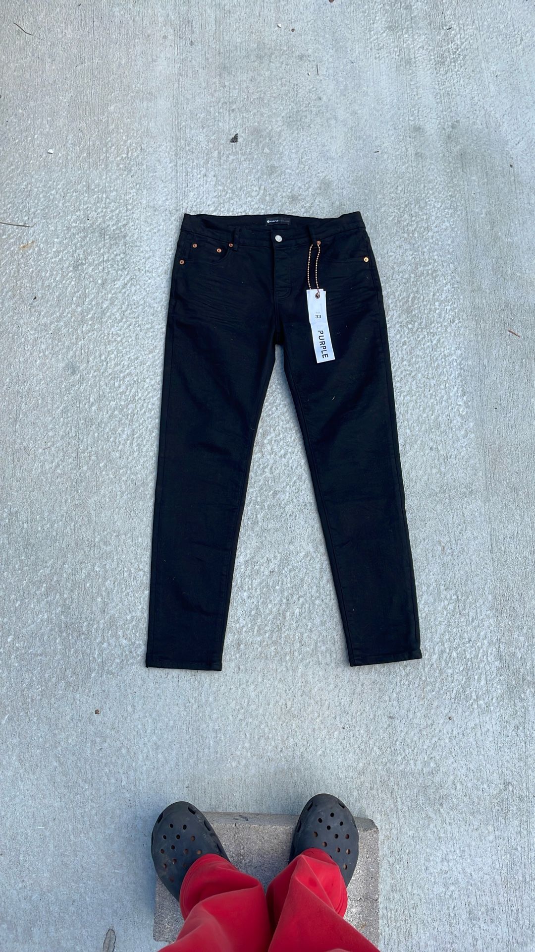 All black purple brand jeans, authentic size 33 never worn