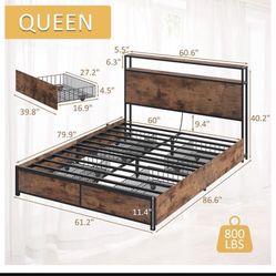 Queen Bed Frame $125