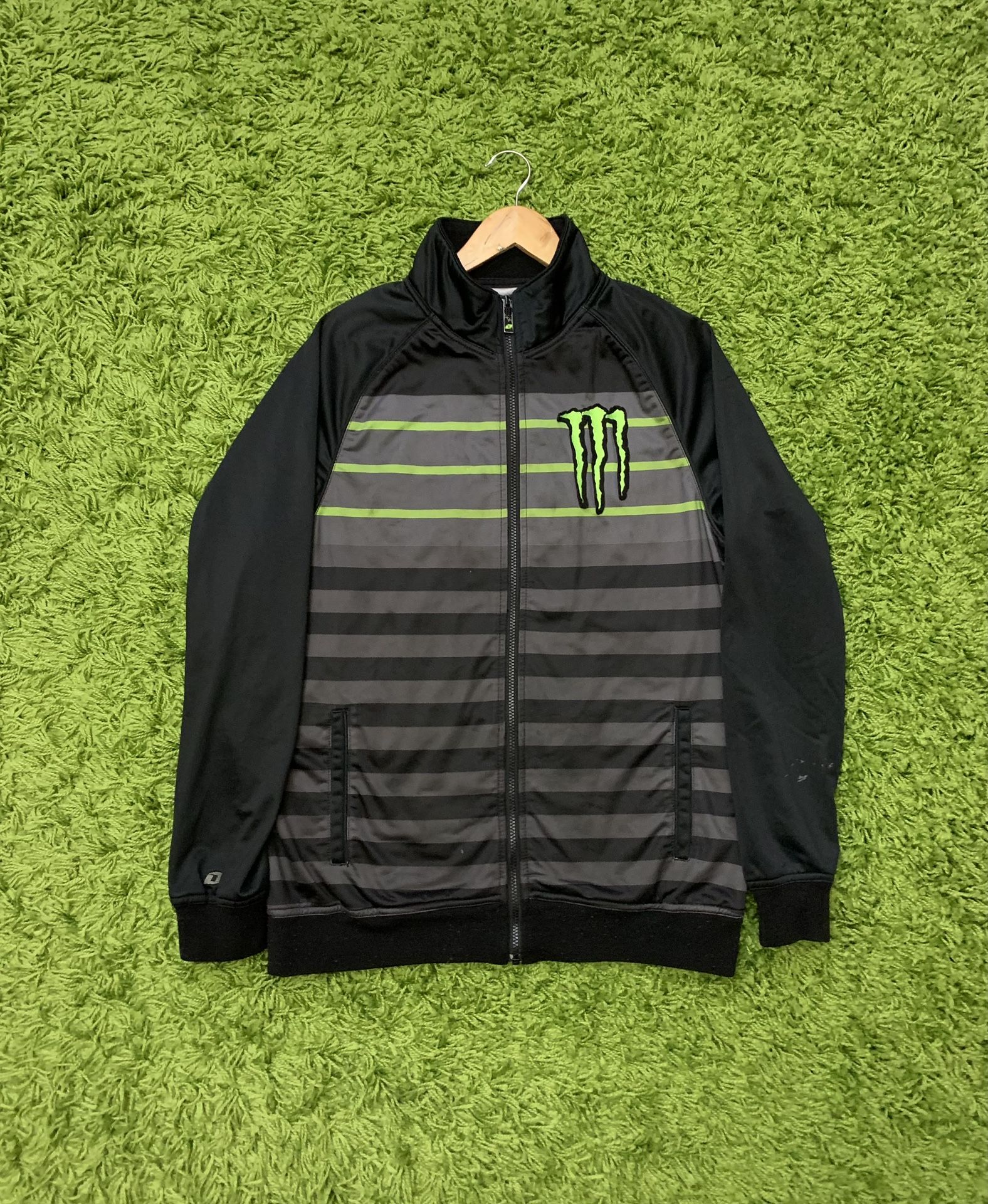 Y2K Monster Energy Racing Zip Up Jacket Large