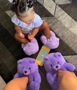 Mommie & Me Teddy 🧸Slippers Set’s 🛍