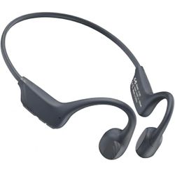 Bone Conduction Headphones, Bluetooth 6.0 Open-Ear Sport Headset, 22g Ultra-Light with Mic, IP55 Waterproof, 10H Battery & Fast Charging for Running, 