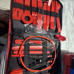 43pcs Interior Removal Tool Set, Plastic Strip Puller, DIY Panel Removal Tool, Car Trim Removal Pliers, Automatic Clamp Nail Remover Pry Bar Tool Set,