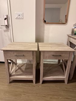 Set of two side tables - farmhouse