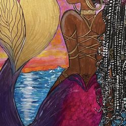 Mermaid Acrylic Painting 