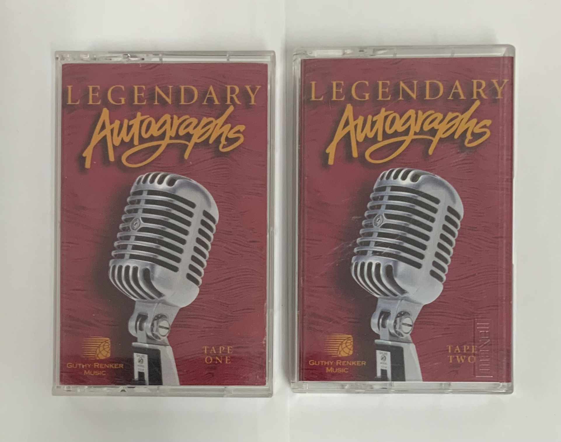 Set Of 2 Legendary Autographs Cassette Tapes Gunthy Renker Music