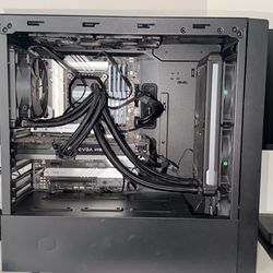 Pc, monitors, headphones, amp, mic, mouse and keyboard