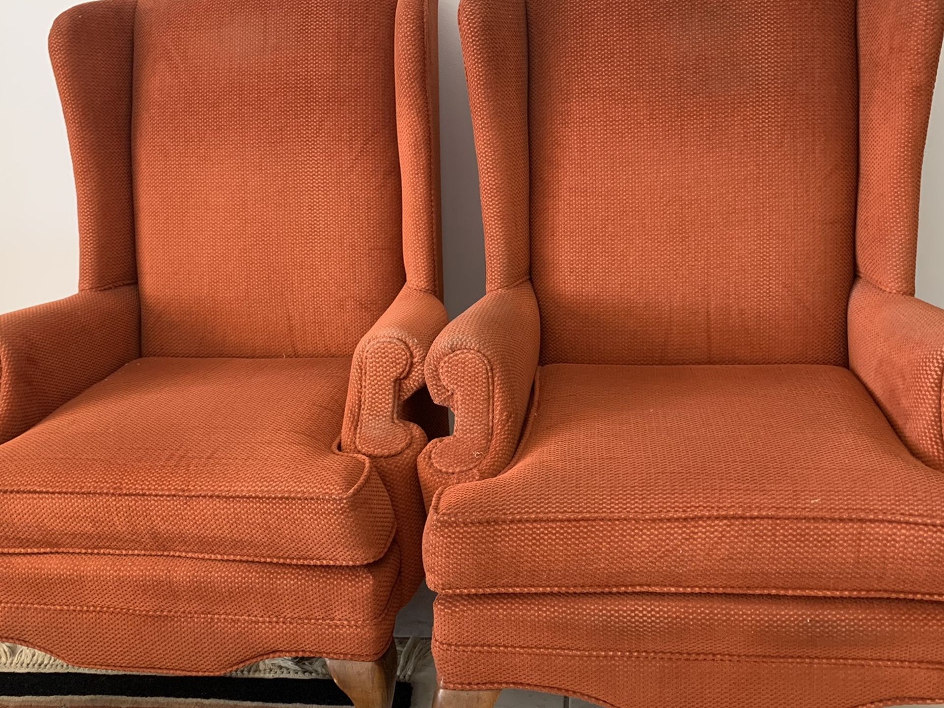 Comfort Pointe Crawford Wing Back Chair, orange