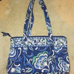 Blue/Green/White Paisley Vera Bradley Handbag