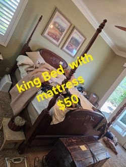 King Bed and mattress
