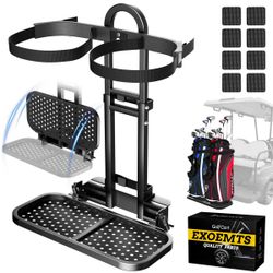 EXOEMTS Foldable Golf Cart Rear Seat Bag Holder Rack EZGO Club Car Yamaha #1565T G1