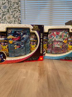 Pokemon 30th Celebration Sylveon & Greninja EX Boxes