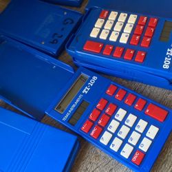 Vintage (Lot Of 8’ ) TI-108 Grade School Calculators