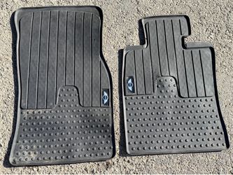 MINI COOPER CLUBMAN RUBBER ALL WEATHER FRONT FLOOR MATS SET OF 2 08-14 OEM