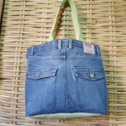 Hand made jeans hand bag