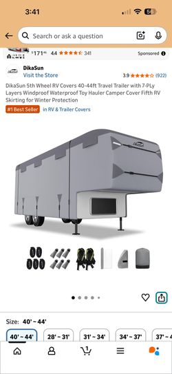 DikaSun 5th Wheel RV Covers 40-44ft 
