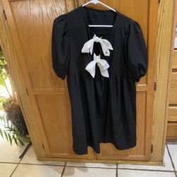 New! Black Dress With Bows. Read description for details and location.