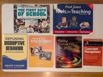 Classroom Management Book Bundle - 6 Titles Including "The First Days of School" by Harry K. Wong and "Tools for Teaching" by Fred Jones