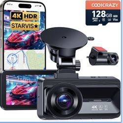 4K Dash Cam Front and Rear with STARVIS Sensor