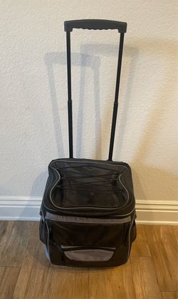 Rolling Cooler Bag - Soft-Sided With Collapsible Pull Handle And Side Handles (Great For Beach, Picnics, Camping)