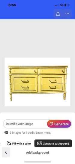 Solid Wood Faux Bamboo Dresser