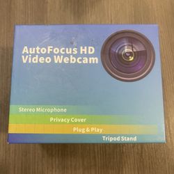Full HD Webcam with Built-in Microphone and Rotatable Tripod,
