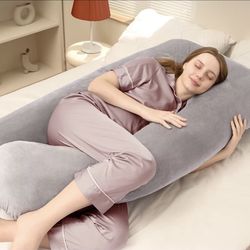 Pregnancy Pillows, U Shaped Full Body Pillow for Sleeping Support, 55 Inch