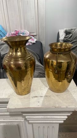 Brass Vases Set of Two