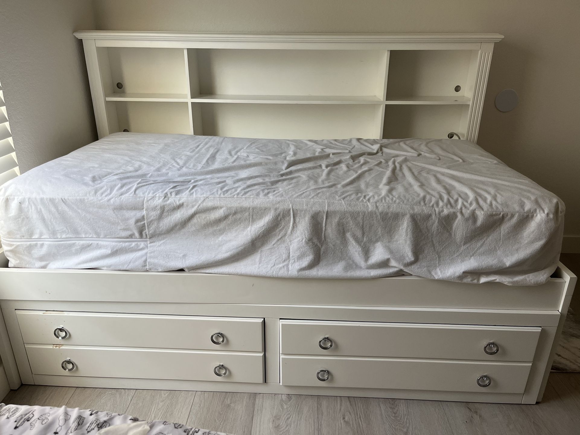 Twin Loft Bed With Shelves And Storage