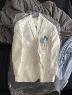 White Suit Jacket Blazer and turtleneck free