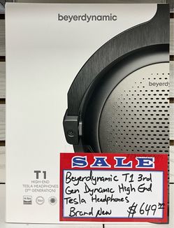 Beyerdynamic T1 3rd Gen Dynamic High End Tesla Headphones Brand New
