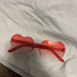 Red Heart Shaped Sunglasses