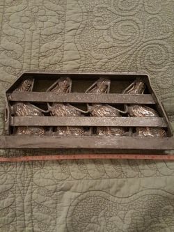 Vintage industrial chocolate Easter Rabbit / bunny mold for 4 rabbits
