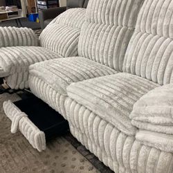 New Recliner Sofa Couch with USB & Cup Holders! 