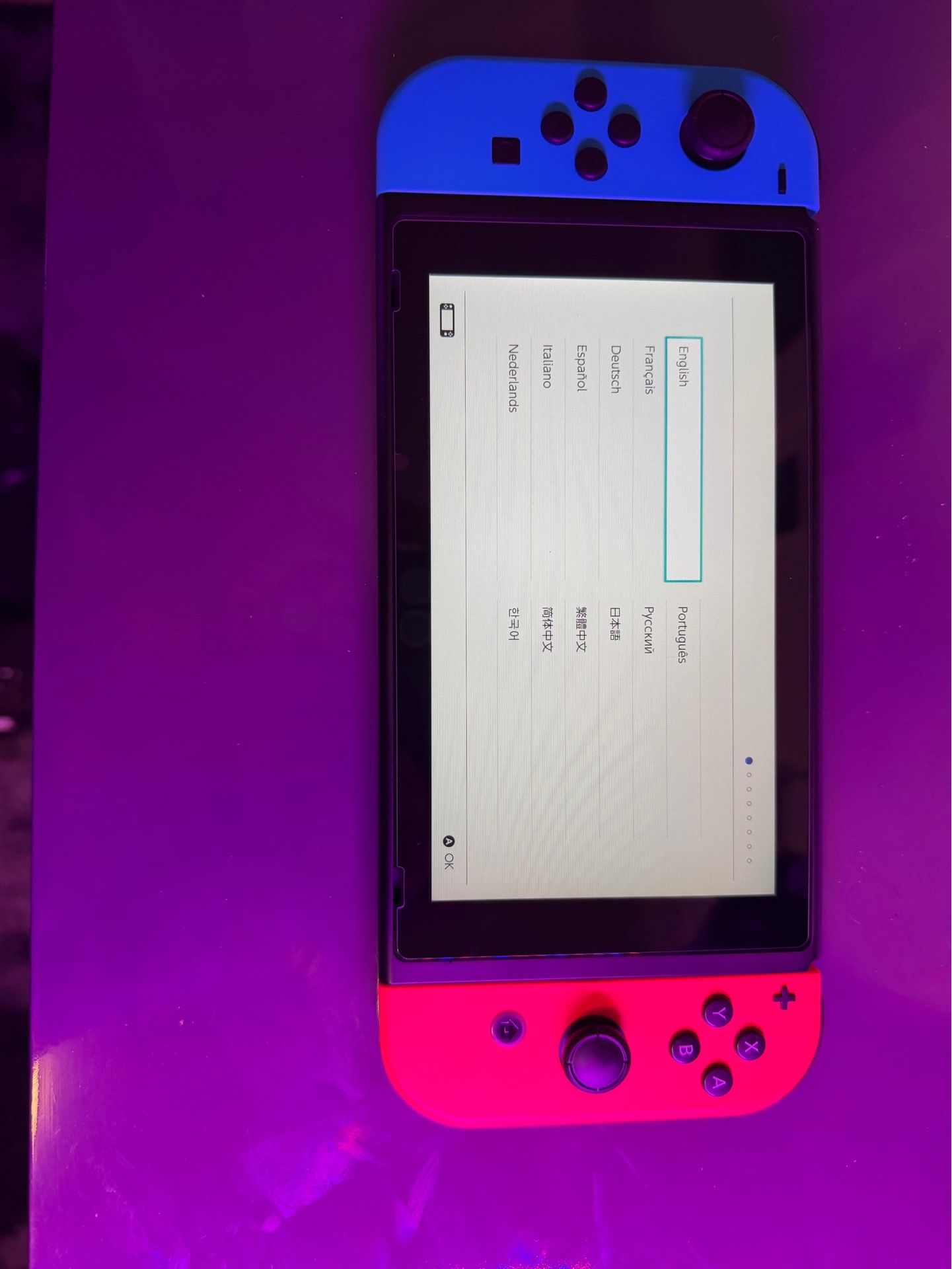 Nintendo Switch w/dock *for parts only* due to bloated battery