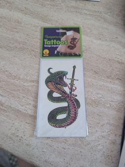 Snake Temporary Tattoos by Rubie's Costume Accessory New