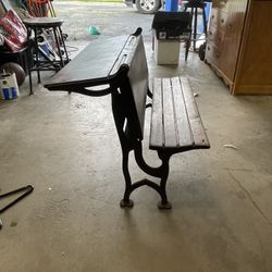 Antique Foldable School Desk 