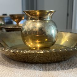 Brass Pot With Plate