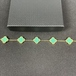 Green & Gold Vancleef Bracelet