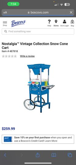 Old-Fashioned Snowcone Maker Cart