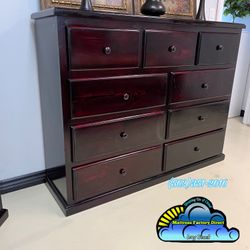 Nine Drawer Dresser Cherry Comoda Nueva Bonita 