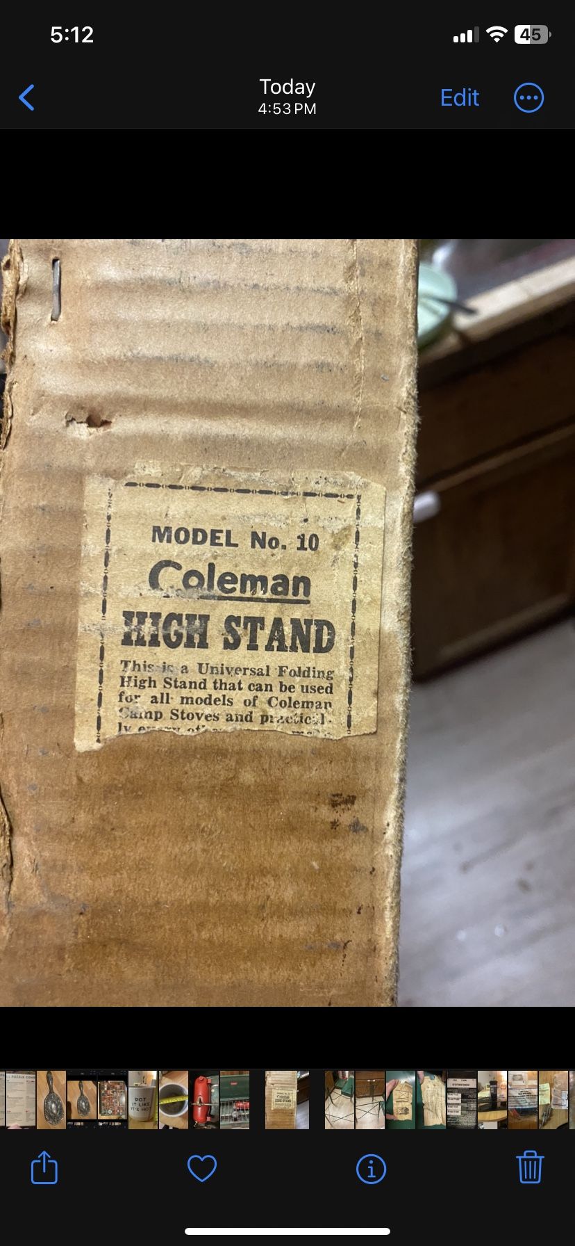 Coleman High stand -Vintage