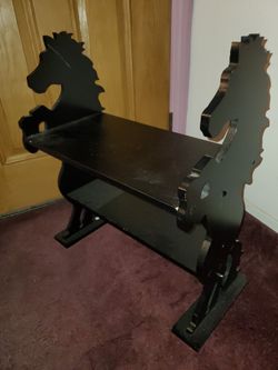 Wood Horse Bench