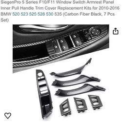 BMW Carbon Fiber Accessories-Window Switch Armrest Panel Replacement Kit