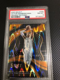 Victor Wembanyama orange techtonic Prizm RC courtside
